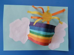 Объёмная аппликация «Радуга - дуга» Щербинова Ева 6 лет